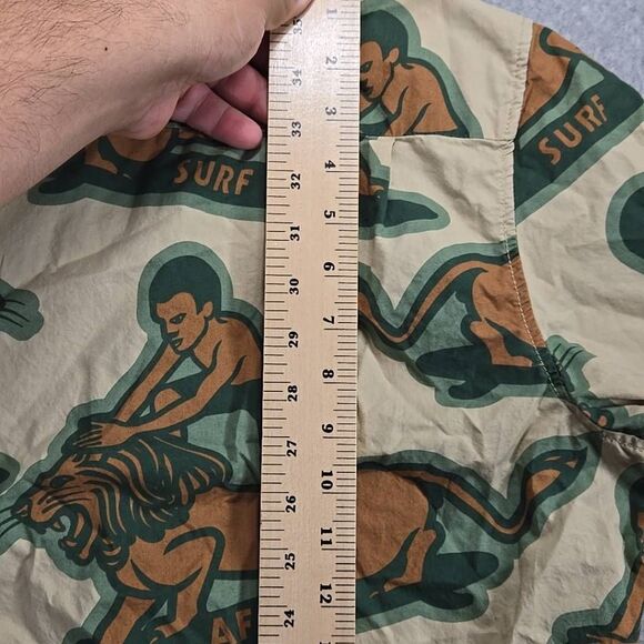 Vans X Mami Wata Shirt Men Small Beige Button Up Classic Fit African Surf - Picture 10 of 12